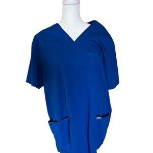 Cherokee Men’s Royal Blue V-Neck Scrub Top